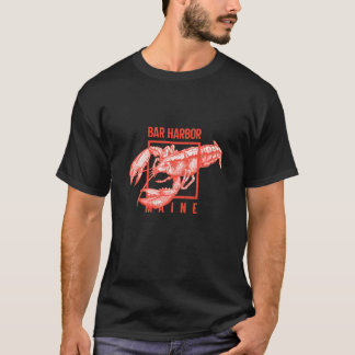 Bar Harbor Maine Vintage Lobster Graphic Seafood L Tシャツ