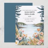 Bar Harbor Maine Wedding Invitation 招待状 (正面/裏面)