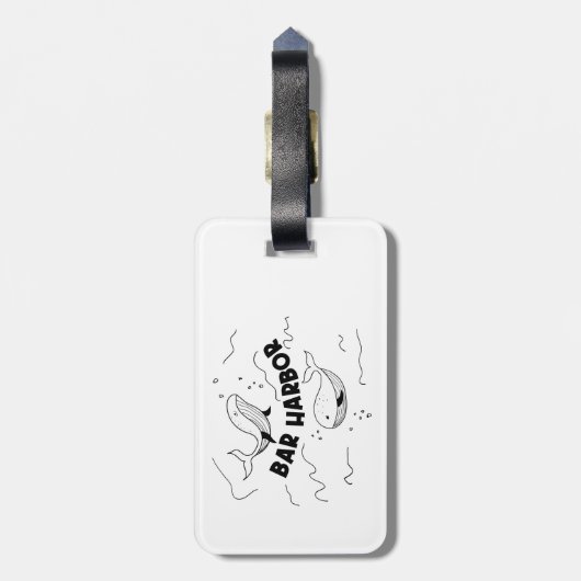 Bar Harbor Maine Whales ラゲッジタグ (裏面縦)