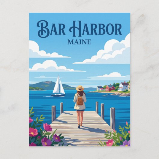 Bar Harbor USA ポストカード (正面)