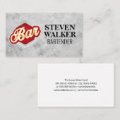 Bar Logo | Restaurant Industry 予約カード (正面/裏面)