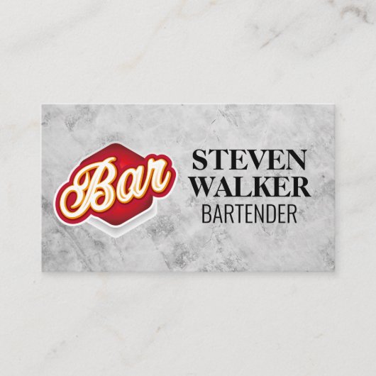 Bar Logo | Restaurant Industry 予約カード (正面)