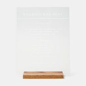 Bar menu sign wedding アクリルサイン (正面)