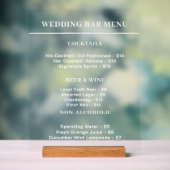Bar menu sign wedding アクリルサイン (ニュートラル)