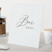 Bar Menu Wedding Sign Minimalist Elegant Script 台座サイン (インサイチュ)