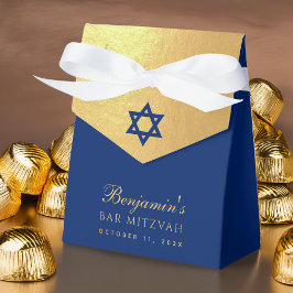 Bar Mitzvah Blue Star of David Faux Gold Religious フェイバーボックス