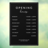 Bar Restaurant Opening Hours Black ウィンドウサイン (シート3)