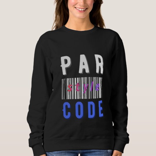 Bar Style Code Modern Barcode Programming T-Shirt スウェットシャツ (正面)