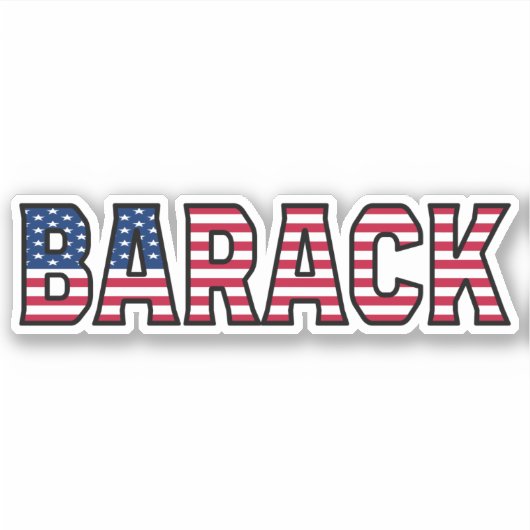 Barack Name Vorname USA Sticker Stickerset シール (正面)