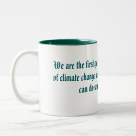 Barack Obama Climate Change Quote Mug ツートーンマグカップ