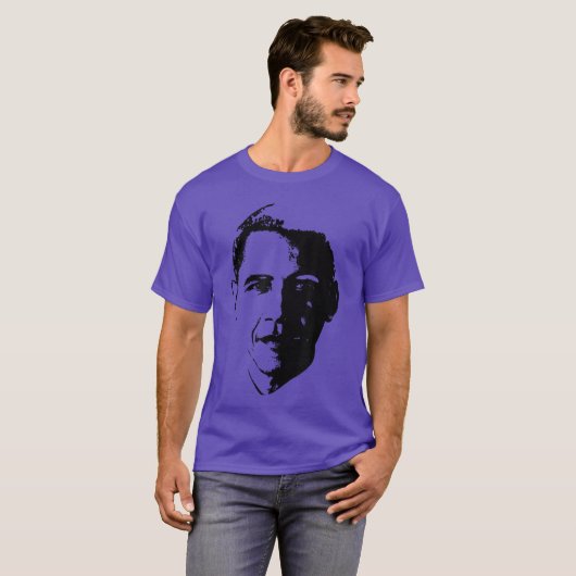 Barack Obama Face 44th POTUS Patriotic Democrat fo Tシャツ (正面フル)
