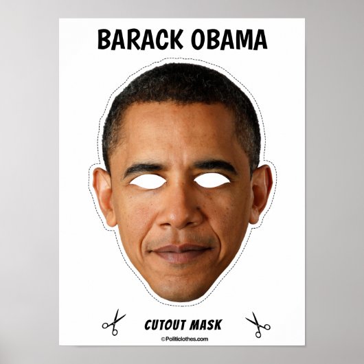 BARACK OBAMA Halloween Mask ポスター (正面)