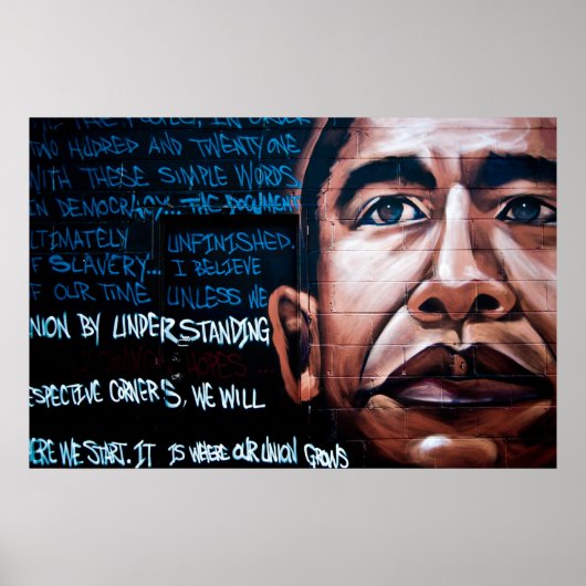 Barack Obama Mural & Speech, Brooklyn, New York ポスター (正面)