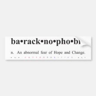 Baracknophobiaのバンパーステッカー バンパーステッカー