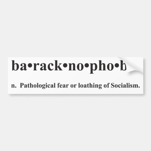 Baracknophobiaのバンパーステッカー バンパーステッカー (正面)