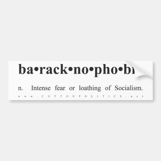 Baracknophobiaのバンパーステッカー バンパーステッカー (正面)
