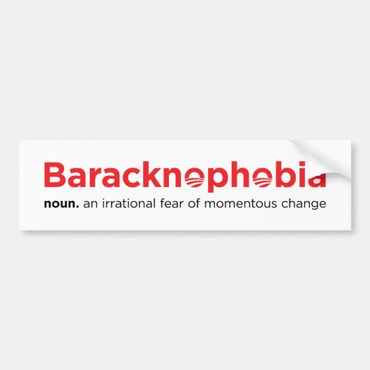 baracknophobia バンパーステッカー (正面)