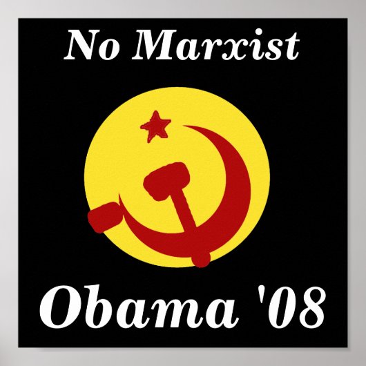 BarackObamaschange, Obama '08, No Marxist ポスター (正面)