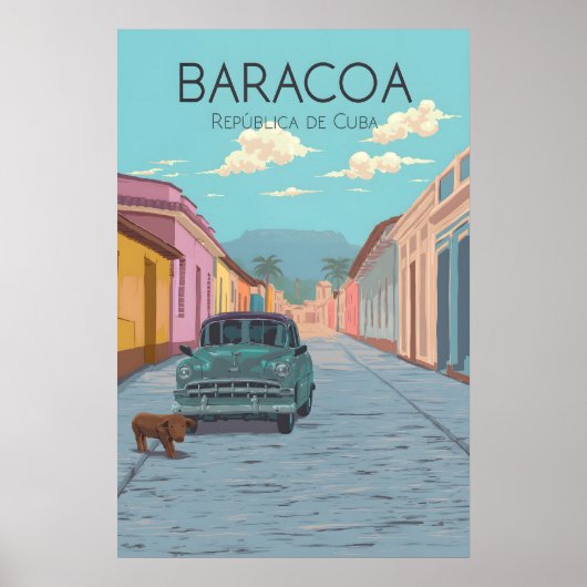 Baracoa Cuba Travel Poster ポスター (正面)