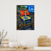 Baranoff-Rossine – ろうそく付き椅子 ポスター (キッチン)