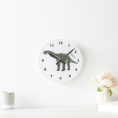 Barapasaurus cartoon illustration ラウンド壁時計 (ホーム)