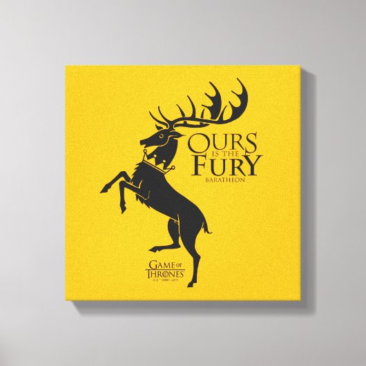 Baratheon Sigil – 私たちの怒り キャンバスプリント (正面)