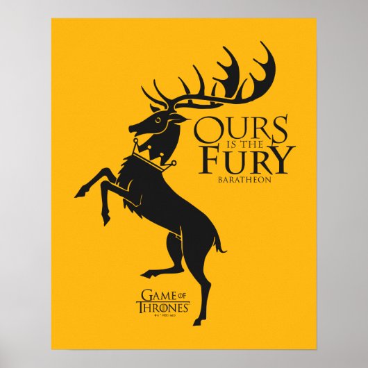 Baratheon Sigil – 私たちの怒り ポスター (正面)