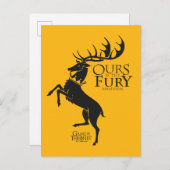 Baratheon Sigil – 私たちの怒り ポストカード (正面/裏面)