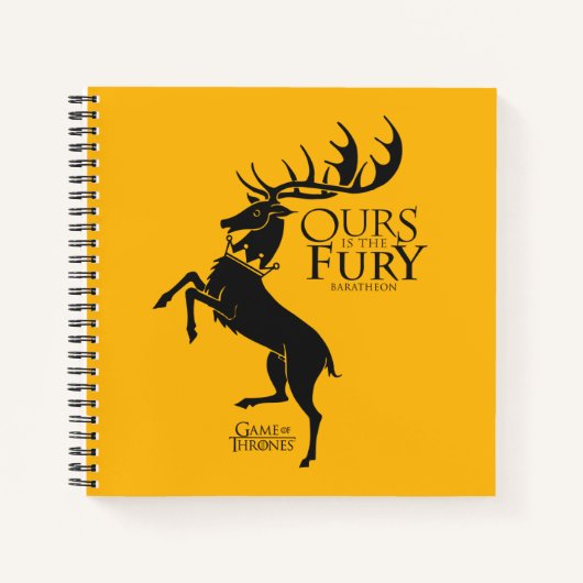 Baratheon Sigil - Ours is the Fury ノートブック (正面)