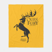 Baratheon Sigil - Ours is the Fury フリースブランケット (正面)