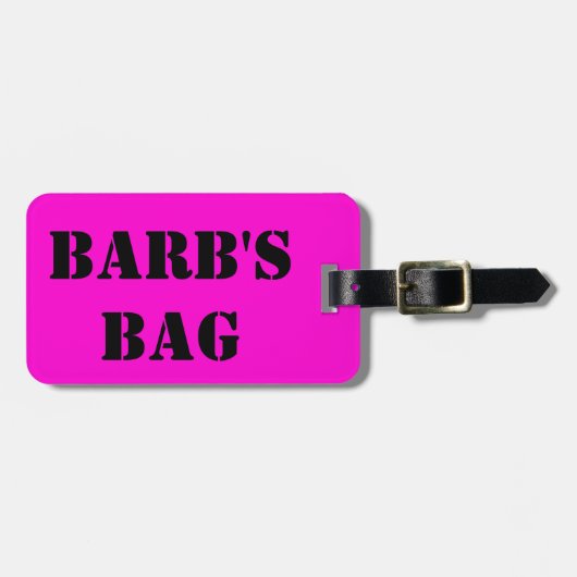 Barbのバッグ ラゲッジタグ (正面横)