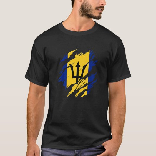 Barbadian Flag Barbados  1 Tシャツ (正面)