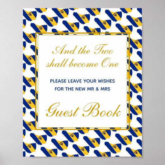 BARBADOSゲストブックのポスターにサイン結婚してください ポスター (正面)