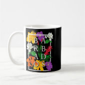 Barbados Bajan Wildflower Pride Floral  コーヒーマグカップ (左)