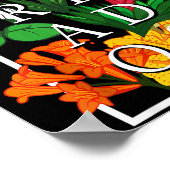 Barbados Bajan Wildflower Pride Floral  ポスター (角)