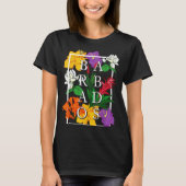 Barbados Bajan Wildflower Pride Floral Tシャツ (正面)