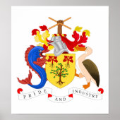 Barbados Coat Of Arms ポスター (正面)