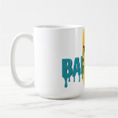 Barbados  Drip Text | Caribbean Flag Design | Fan コーヒーマグカップ (左)