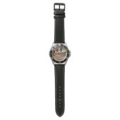 "Barbados Est. 1966" Sunset With Barbados Flag 腕時計 (フラット)