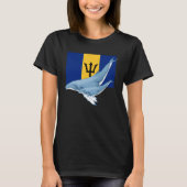 Barbados Flag with Humpback Whales Bajan Pride Tシャツ (正面)