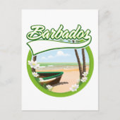 Barbados Reisen Logo インビテーションポストカード (正面)