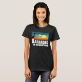 Barbados  so hot right now Retro Travel Beach Vaca Tシャツ (正面フル)