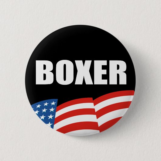 BARBARA BOXERの選挙のギア 缶バッジ (正面)