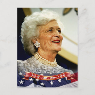 Barbara Bush、アメリカ大統領夫人 ポストカード