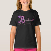 Barbara girls name & meaning B monogram shirt Tシャツ (正面)