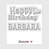 Barbara Happy Birthday silver Aufkleber Sticker シール (シート)