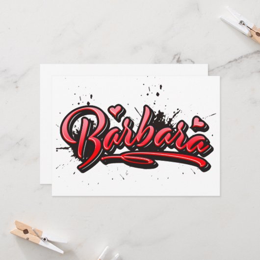 Barbara Heart Splash Graffiti Karte カード (正面/裏面インサイチュ)