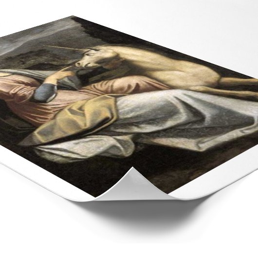 Barbara Longhi - Dame mit Einhorn - Unicorn ポスター (角)