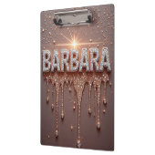 Barbara Name Elegant Custom Gift for Work & Study クリップボード (左)