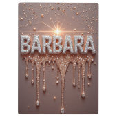 Barbara Name Elegant Custom Gift for Work & Study クリップボード (裏面)